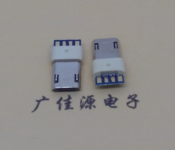 厂家直销Micro USB双面插头,牢固包胶前五后四