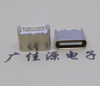 厂家直销USB Type C短体母座,高度5.7MM/24P夹板