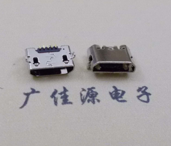 厂家直销Micro USB反向两脚插板直边,B型USB连接器批发