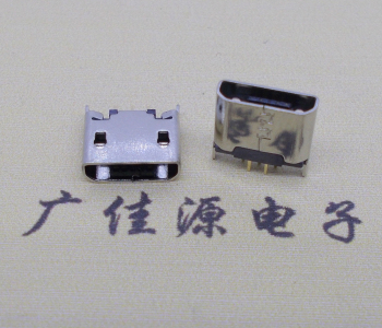 直边接口micro 5p连接器母座,H高=6.0mm板端规格尺寸