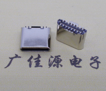 立贴type-c16p公头长7.2mm  直立式贴板type-c公头连接器