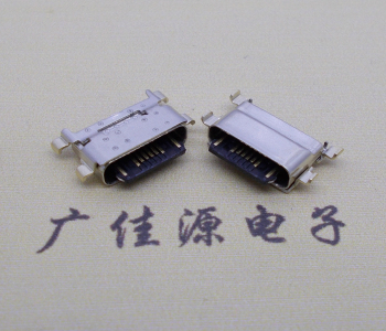 USB Type c防水接口 Type c16p母座卧式沉板0.6mm尾插连接器